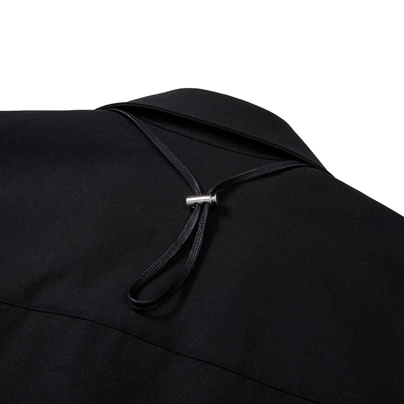 2ウェイナポリカラーストリングシャツジャケット / 2way napoli collar string shirt jacket