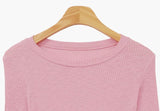 アプ リブ ラウンドネック スリム 春 Tシャツ(3color)