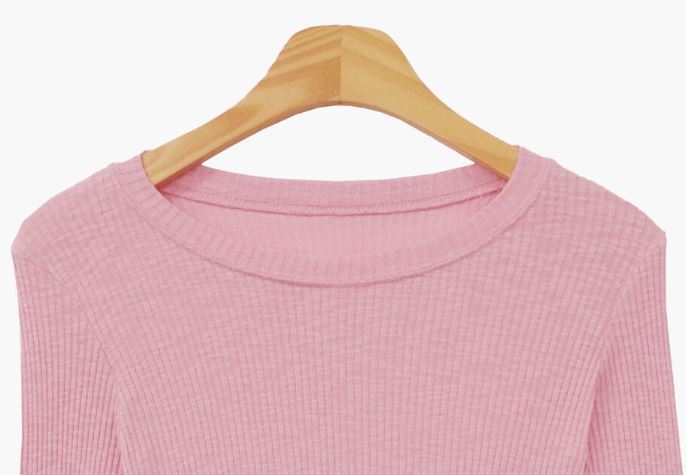 apeu V-neck Round Neck Slim Spring T-Shirt (3 colors)