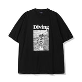 グラフィックTシャツ / DIVING GRAPHIC T-SHIRTS BLACK