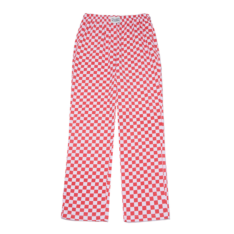 Unisex Checker Lounge Pants - Red (6639566848118)