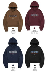 ODSDロゴアップリケクロップドパーカー / ODSD LOGO APPLIQUE CROPPED HOODIE -  8COLOR