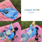 サンデールースフィットクロップドシャツ / [Bellide made] Sunday loose fit cropped shirt