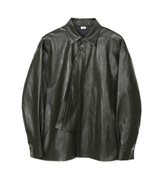 ECO leather oversize shirt (6539904450678)