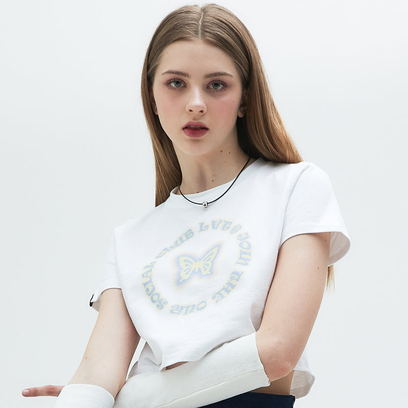 CL BUTTERFLY TEE (WHITE) (6678273818742)