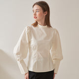 New Moon Stitch Blouse (2 color) (6599425785974)