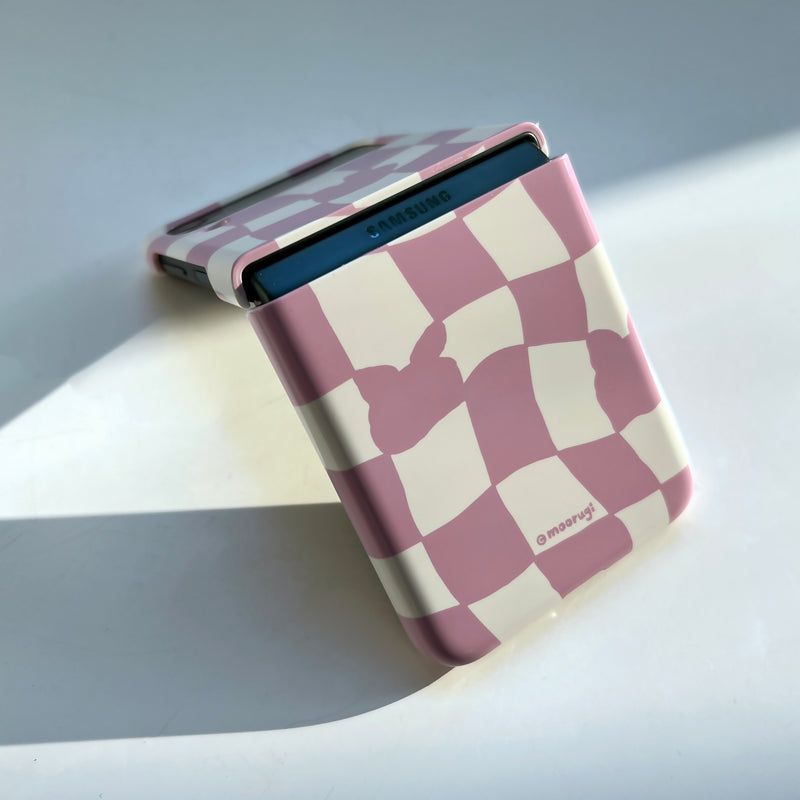 Checkerboard Pink Zflip Case (6674541969526)