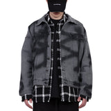 ベーシックスプレーカスタムデニムジャケット / BBD Basic Sprayed Custom Denim Jacket (Dark Gray)