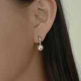 フープパールピアス / hoop pearl earring