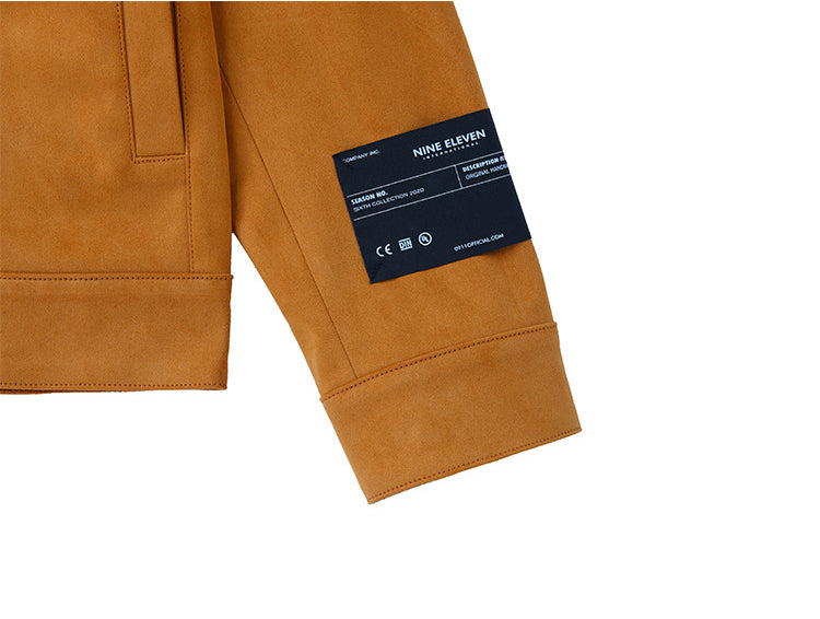 Suede wide pocket jacket - Camel (4622119534710)