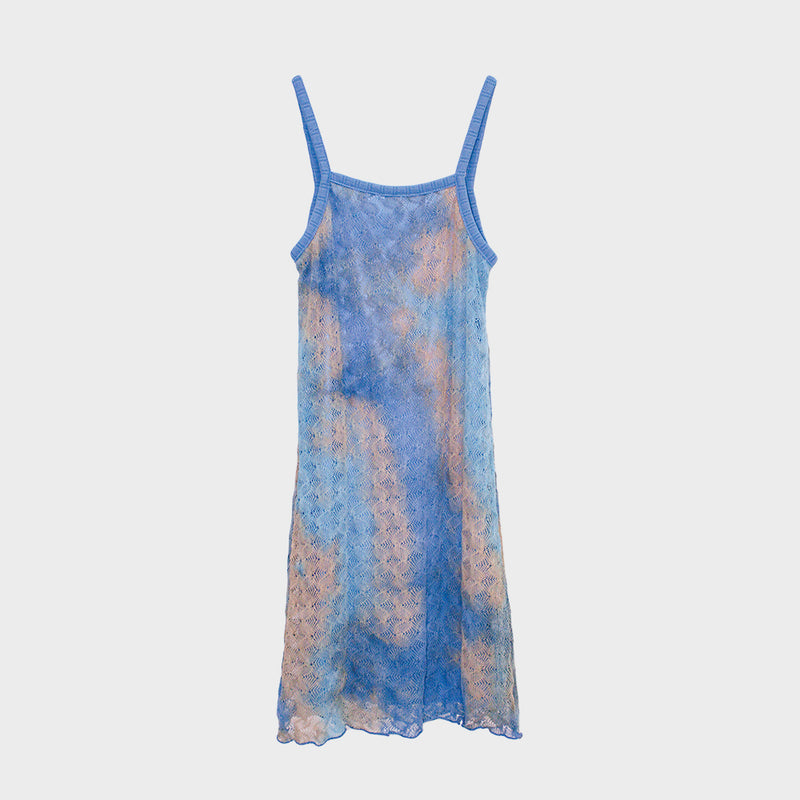 Tie-dyeing Lace One Piece / Blue (6539890884726)