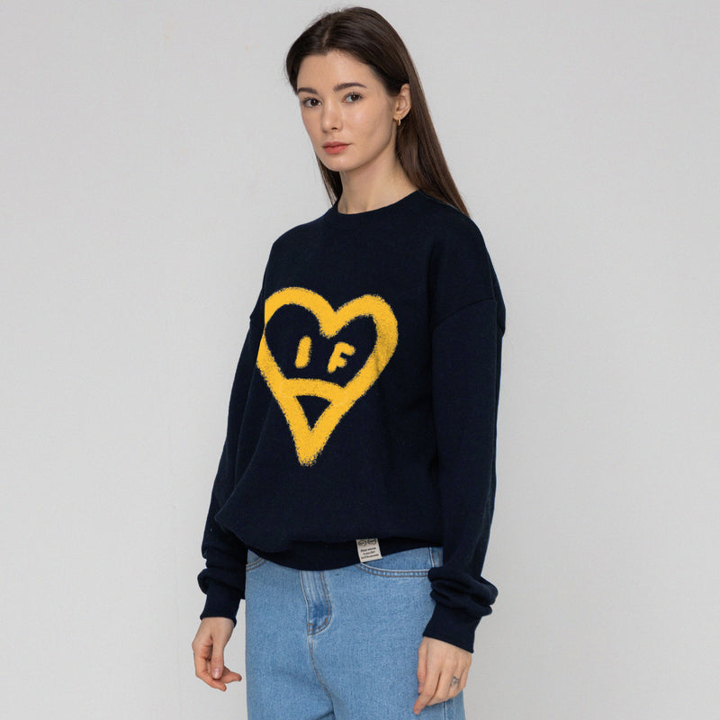ビッグ ハート スマイル スプレー スウェットシャツ / Big Heart Smile Spray Sweatshirt