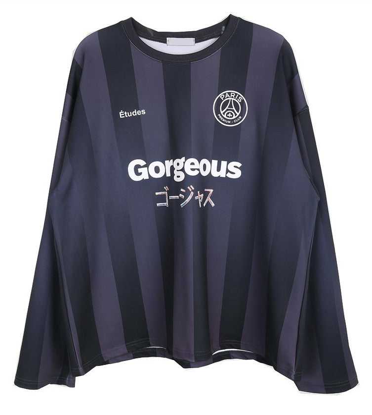 No.9988 ゴージャスストライプジャージTシャツ / No.9988 gorgeous stripe Jersey T (3color)