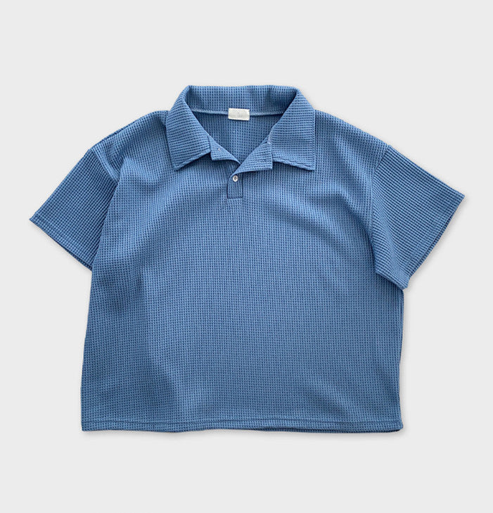 Low Croffle Collar T Shirt (4color)