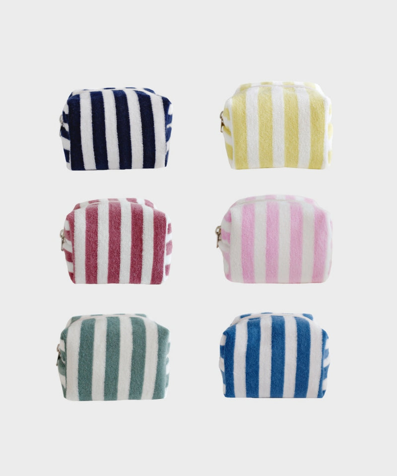 Stripe terry pouch_Small (6colors)