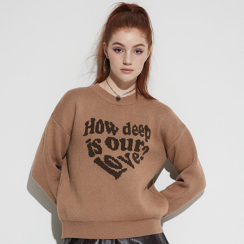 OW LOVE KNIT (BROWN) (6632562163830)