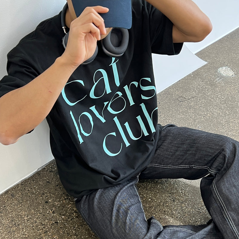 キャットラバーズクラブミントレタリングTシャツ / CAT LOVERS CLUB MINT LETTERING T-SHIRTS(3 COLORS)