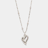 メルティングハートネックレス/Melting heart necklace (925 silver)