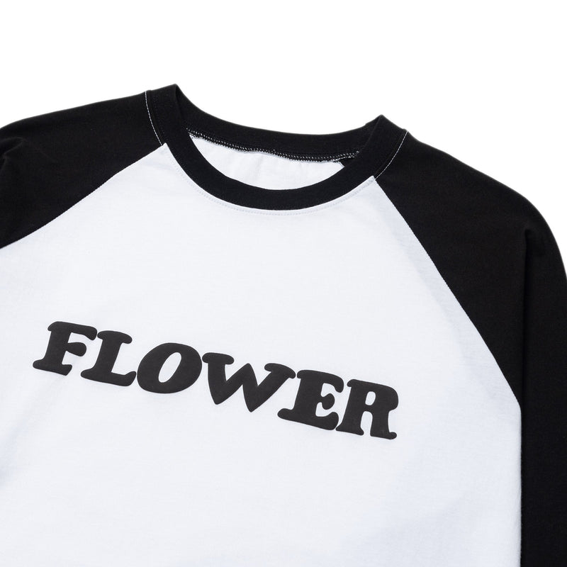 フラワーラグランロングスリーブTシャツ / FLOWER RAGLAN L/S TEE(WHITE)