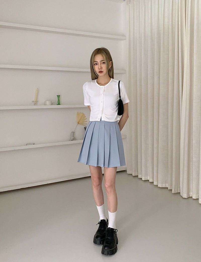 [MADE] Pleated Mini Skirt