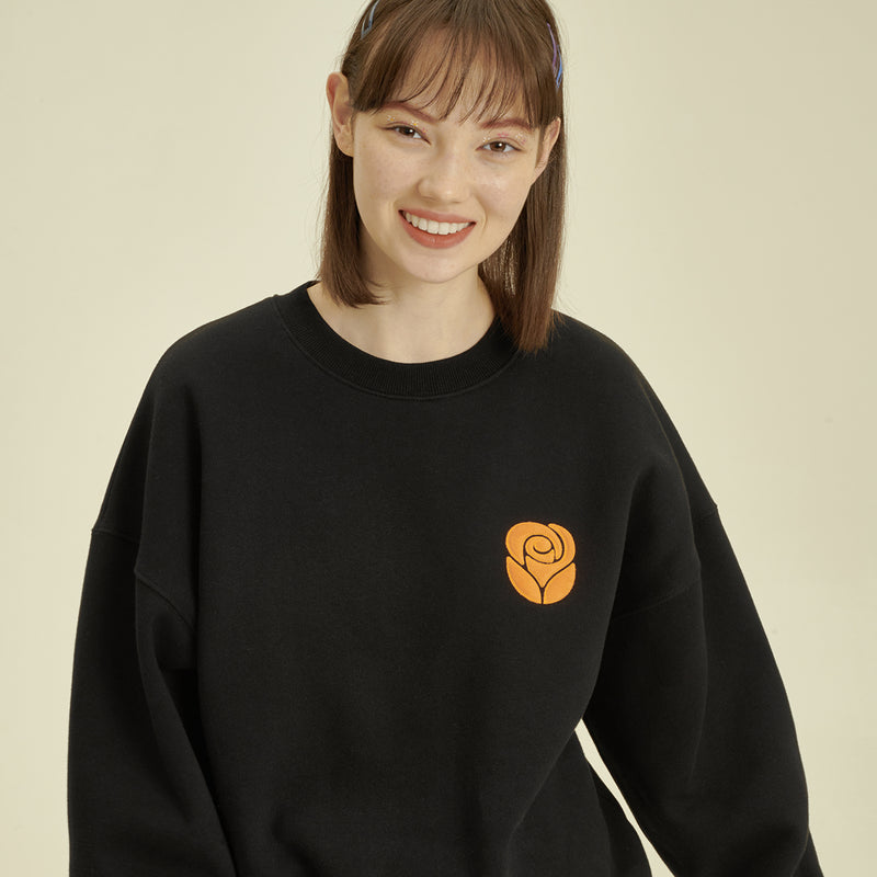 Essential Rose Sweatshirt [BLACK] (4612228776054)
