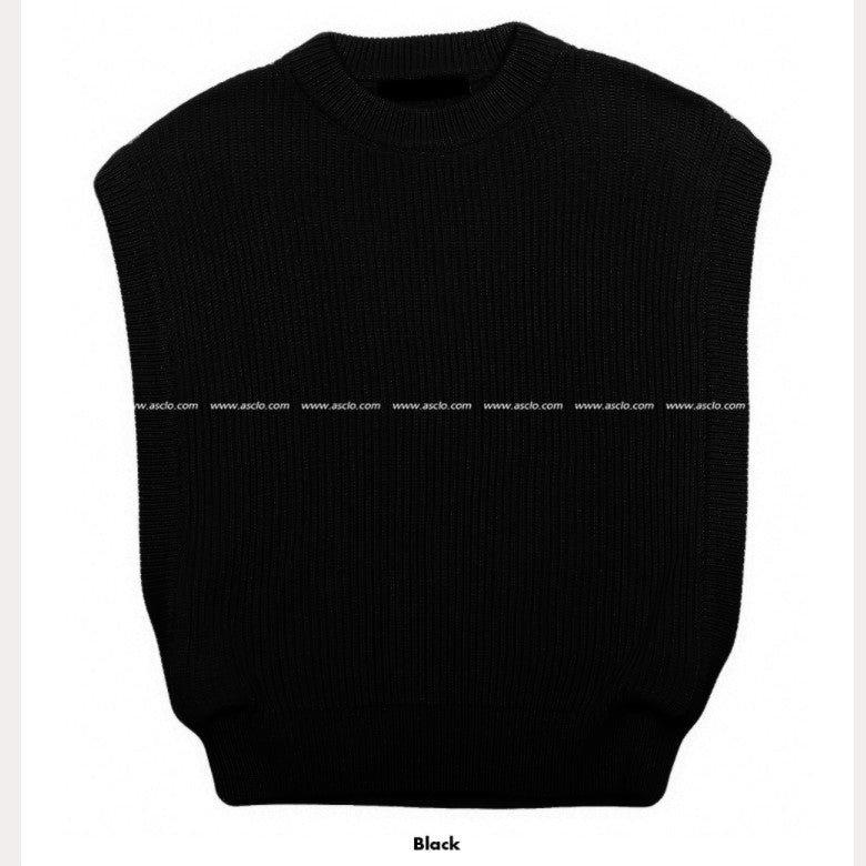 ASCLO Round Knit Vest (3color) (6543539667062)
