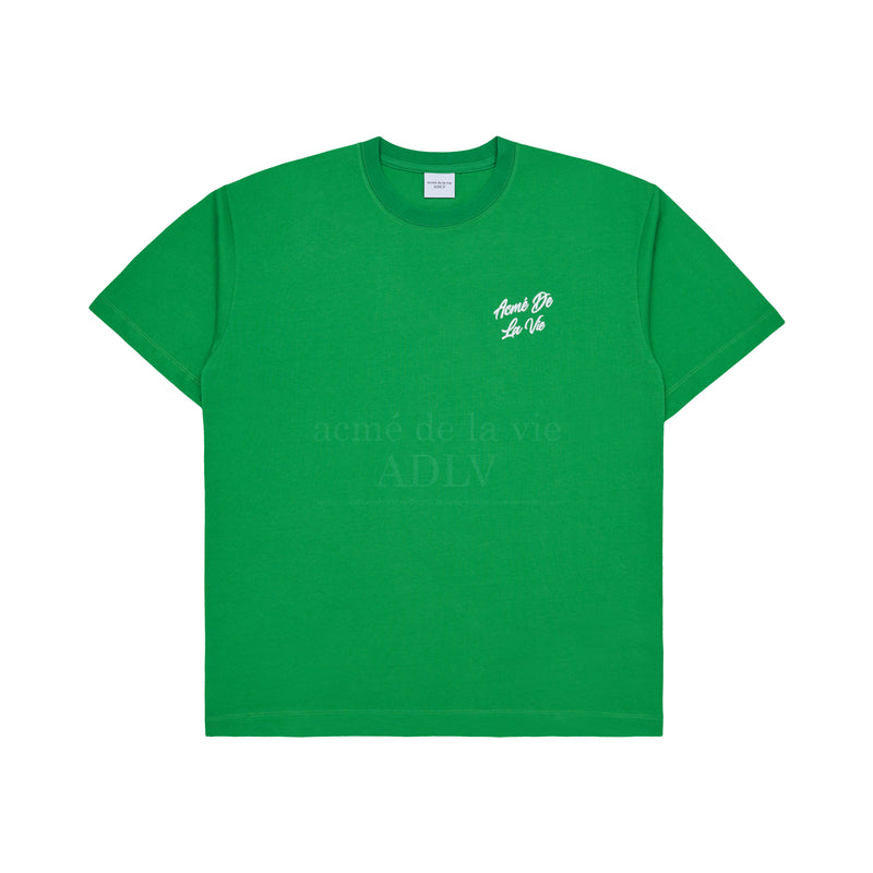スクリプトロゴプリンティングショートスリーブTシャツ / SCRIPT LOGO PRINTING SHORT SLEEVE T-SHIRT GREEN