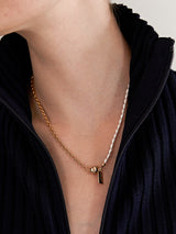 ハーフパールネックレス / Half pearl necklace - gold