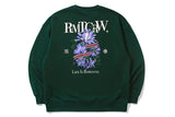 フラワーリボンスウェットシャツ/FLOWER RIBBON SWEAT SHIRT_GREEN