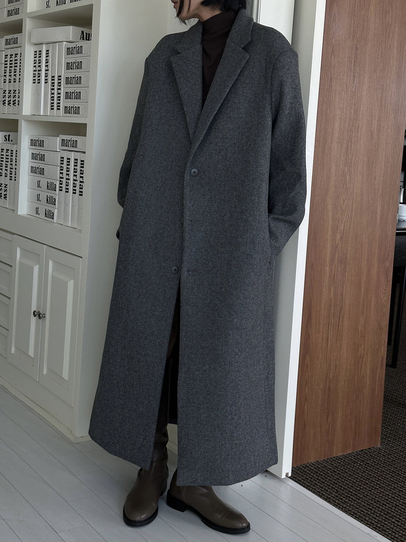 ボビーウールロングコート/ASCLO Bobby Wool Long Coat (4color)
