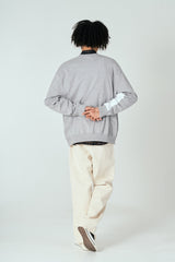 スリーブコントラストスウェットシャツT60/Sleeve Contrast Sweatshirt T60 Melange Gray