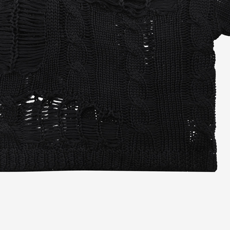 ケンダダメージクロップドニットウェア / Kenda Damage Cropped Knitwear (Bratop set)