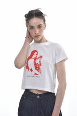 ガールクロップTシャツ / girl crop T (white)
