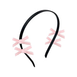 Velvet Mini Ribbon Hairband _ Pink