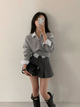 [2color] High Teen Short Pleated Skirt
