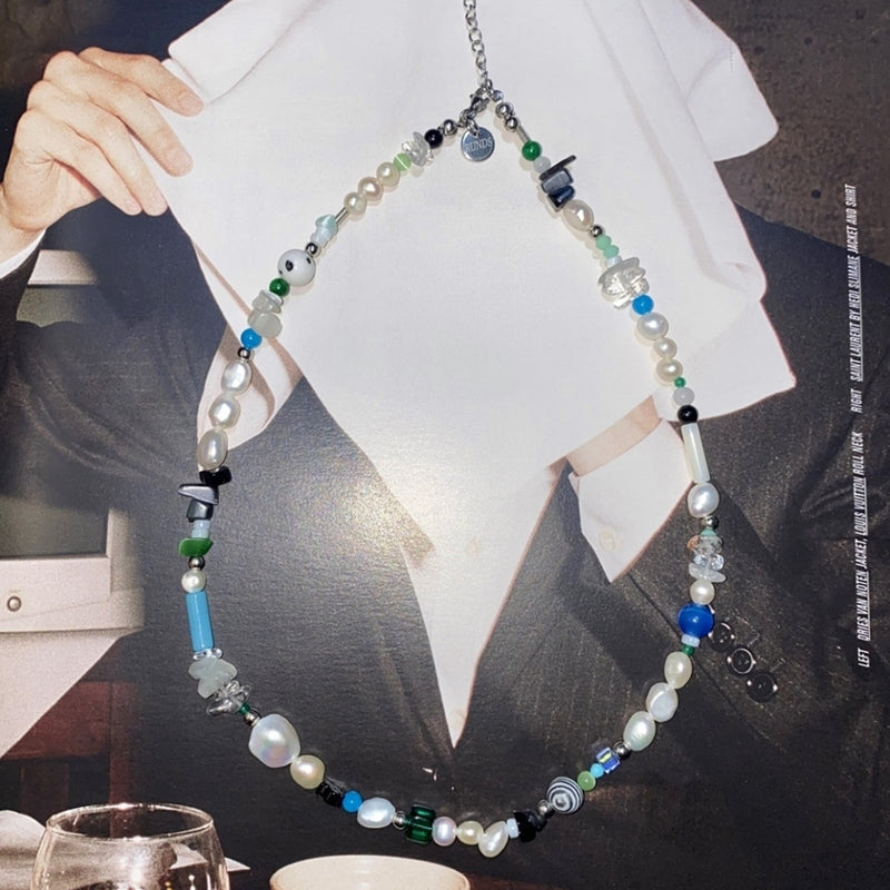 オーシャンジェムストーンネックレス / ocean gemstone necklace