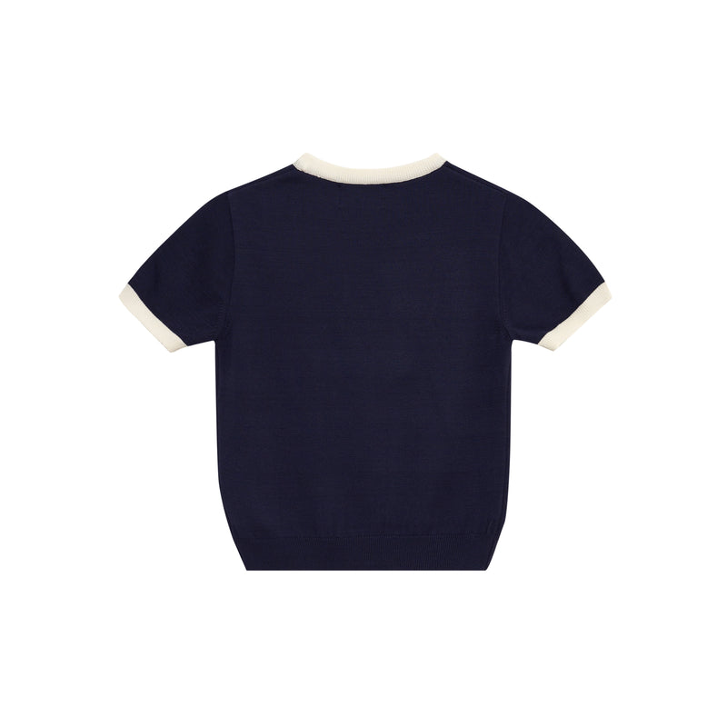 ベイビーリンガーショートスリーブニット / Baby Ringer short sleeve knit _ Navy