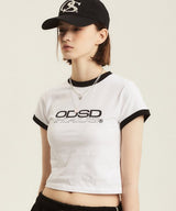 ODSDハウスクロップリンガーTシャツ/ ODSD House Crop Ringer T-shirt - 2COLOR