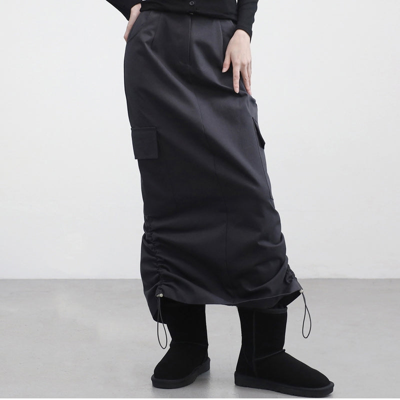 ダゼル ストリングカーゴロングスカート/Duzel String Cargo Long Skirt