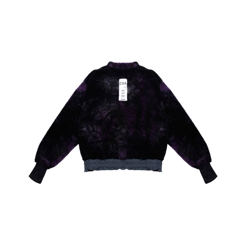 [UNISEX] Tie-Dye Faux-Shearlng Pullover (Purple) (6656346620022)