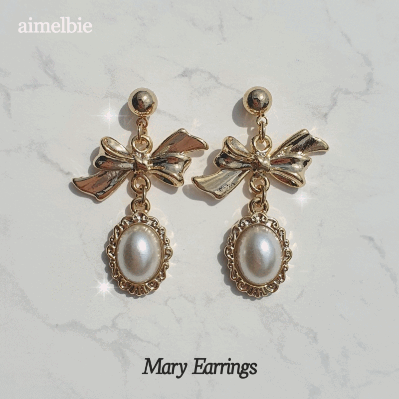 メリーイヤリング / /Mary Earring (Gold Color) - Pearl Version (Redvelvet Joy Earring)