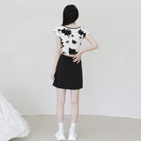 Humming cow cropped T-shirt (6567199670390)