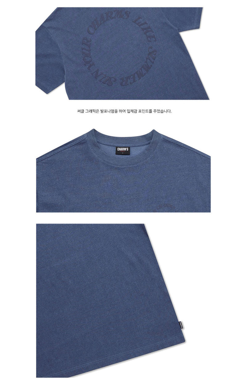 サークル ピグメント Tシャツ / CHARMS CIRCLE PIGMENT T-SHIRT BL