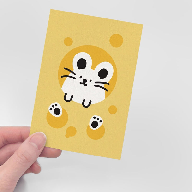 CHEESE MOUSE POST CARD (6538756456566)