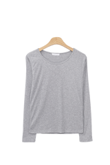 スパンデックスVネックUネックスリムベーシックスプリングTシャツ(6color)