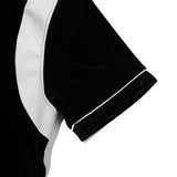 レザートリムベロアジップアップポロシャツ/[UNISEX] Leather-Trimmed Velour Zip Polo (Black)
