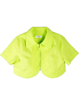 ビスチェジップアップシャツ / Bustier Zip-up Shirt (lime green / platinum white)