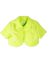 ビスチェ ジップアップ シャツ / Bustier Zip-up Shirt (lime green / platinum white)