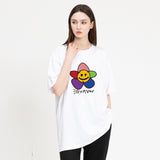 [UNISEX] Rainbow Flower White Clip Short Sleeve Tee_7color (6567254818934)