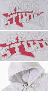 AMBLER 男女共用 Shooting star オーバーフィット フード Tシャツ AHP1103